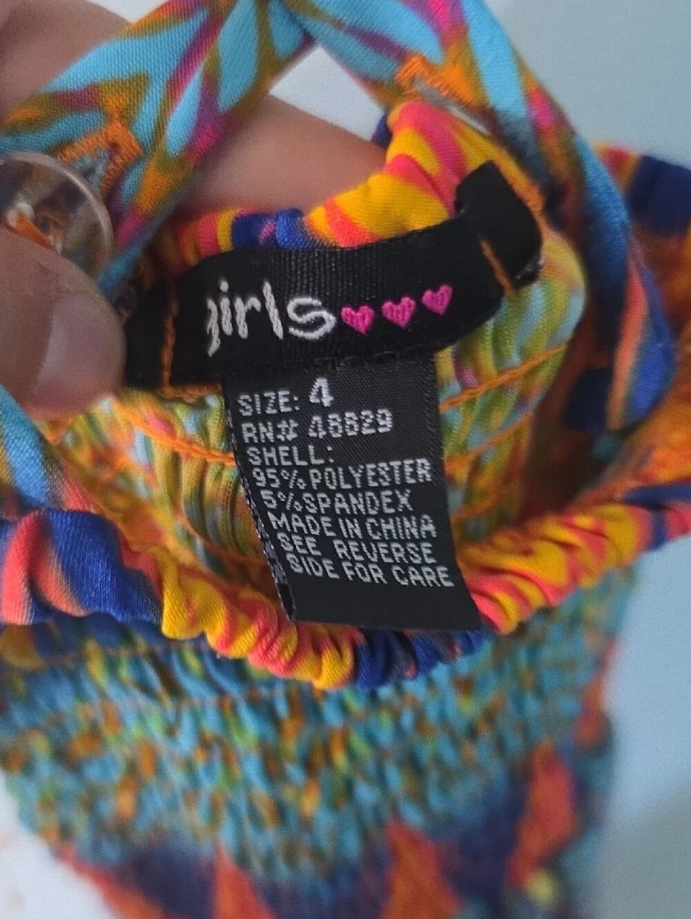 The Girls Multicolor Smocked Strap Sundress